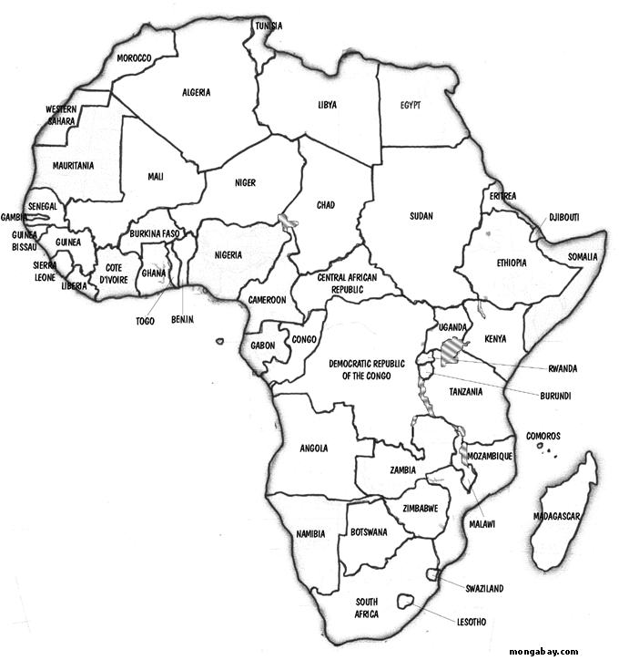 image map of africa. Map of Africa More on the Amazon Rainforest and Tropical Rainforests